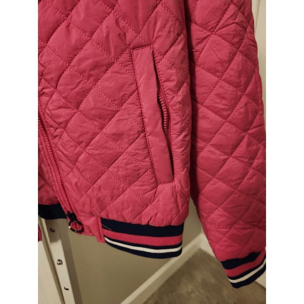 Tommy Hilfiger Pink Quilted Bomber Jacket Medium - Picture 6 of 7